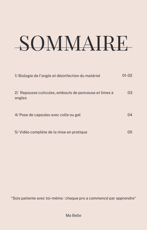 E-BOOK MANUCURE & POSE DE CAPSULE